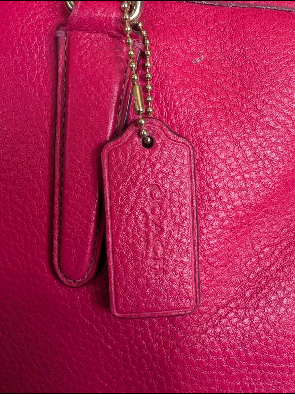 Coach Pink Leather Satchel with Removable Crossbody Strap - Picture 6 of 13